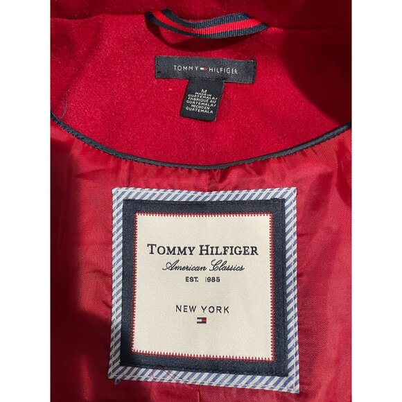 Tommy Hilfiger Red Faux Fur Hooded Jacket M - Picture 6 of 16